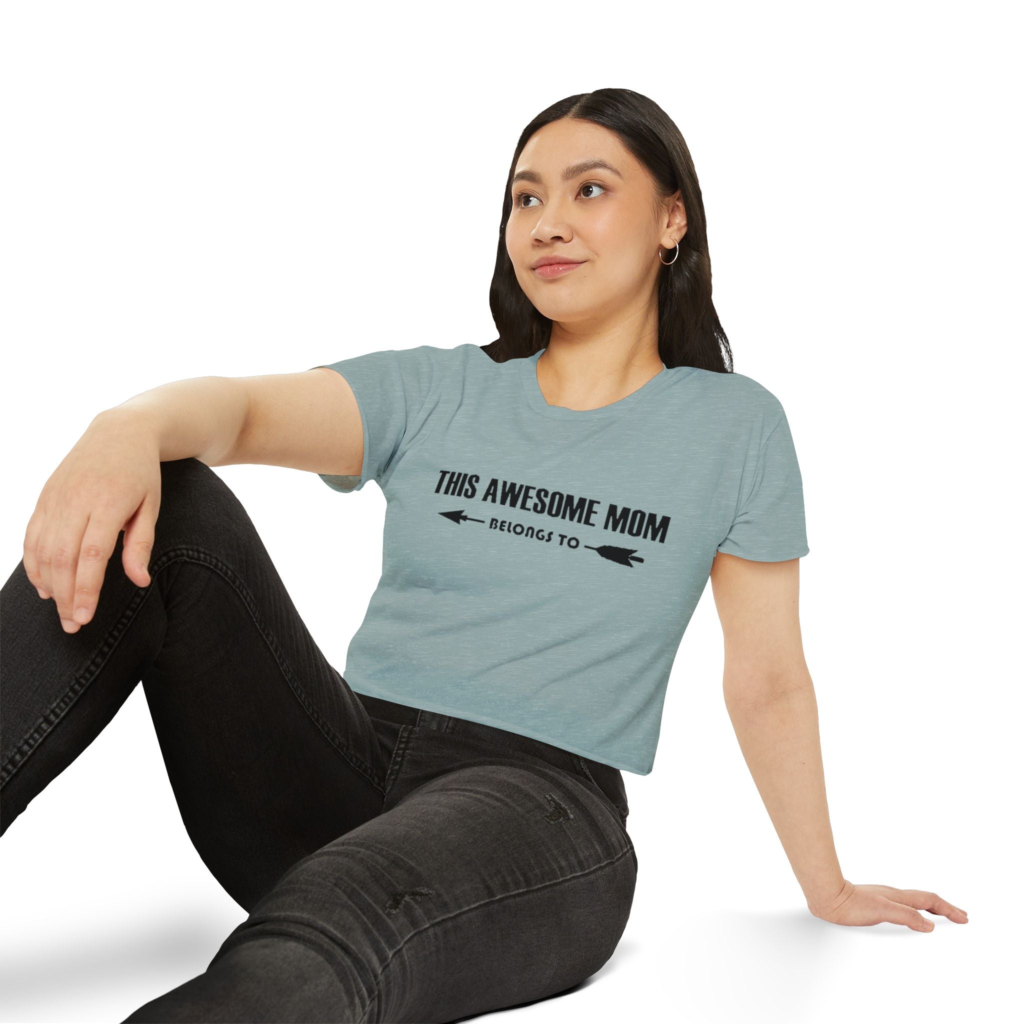 This awesome MOM belongs to | Women's Festival Crop Top